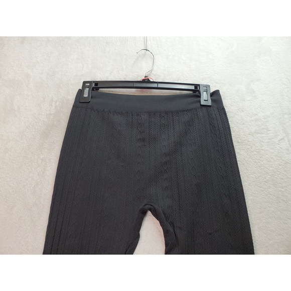 Lot Of 2 Ardene Activewear Leggings Women Medium Black Gray Polyester Skinny Leg - Picture 10 of 13